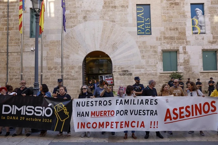 La Asociación de Víctimas de la Dana 29 de octubre de 2024 se concentra ante Les Corts Valencianes