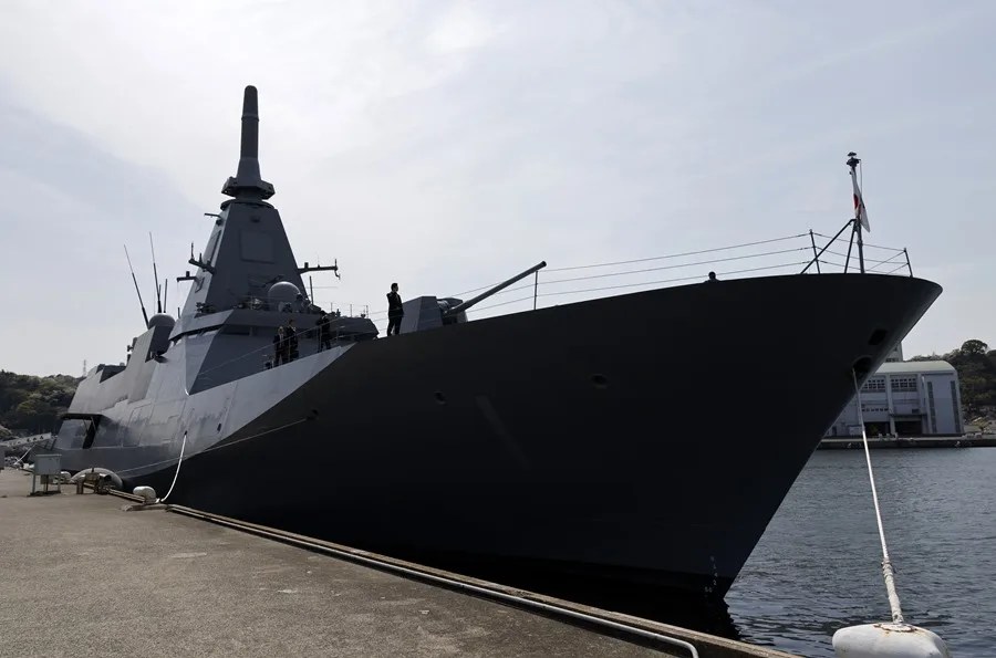 Imagen de archivo de la fragata furtiva FFM Mogami de la Fuerza de Autodefensa Marítima de Japón.
