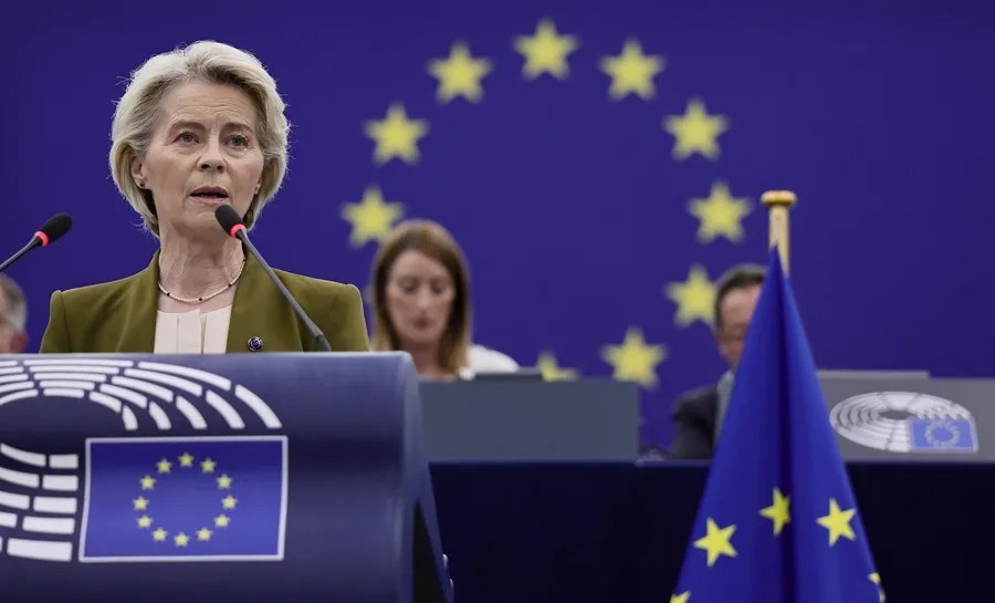 La presidenta de la Comisión Europea, Ursula von der Leyen
