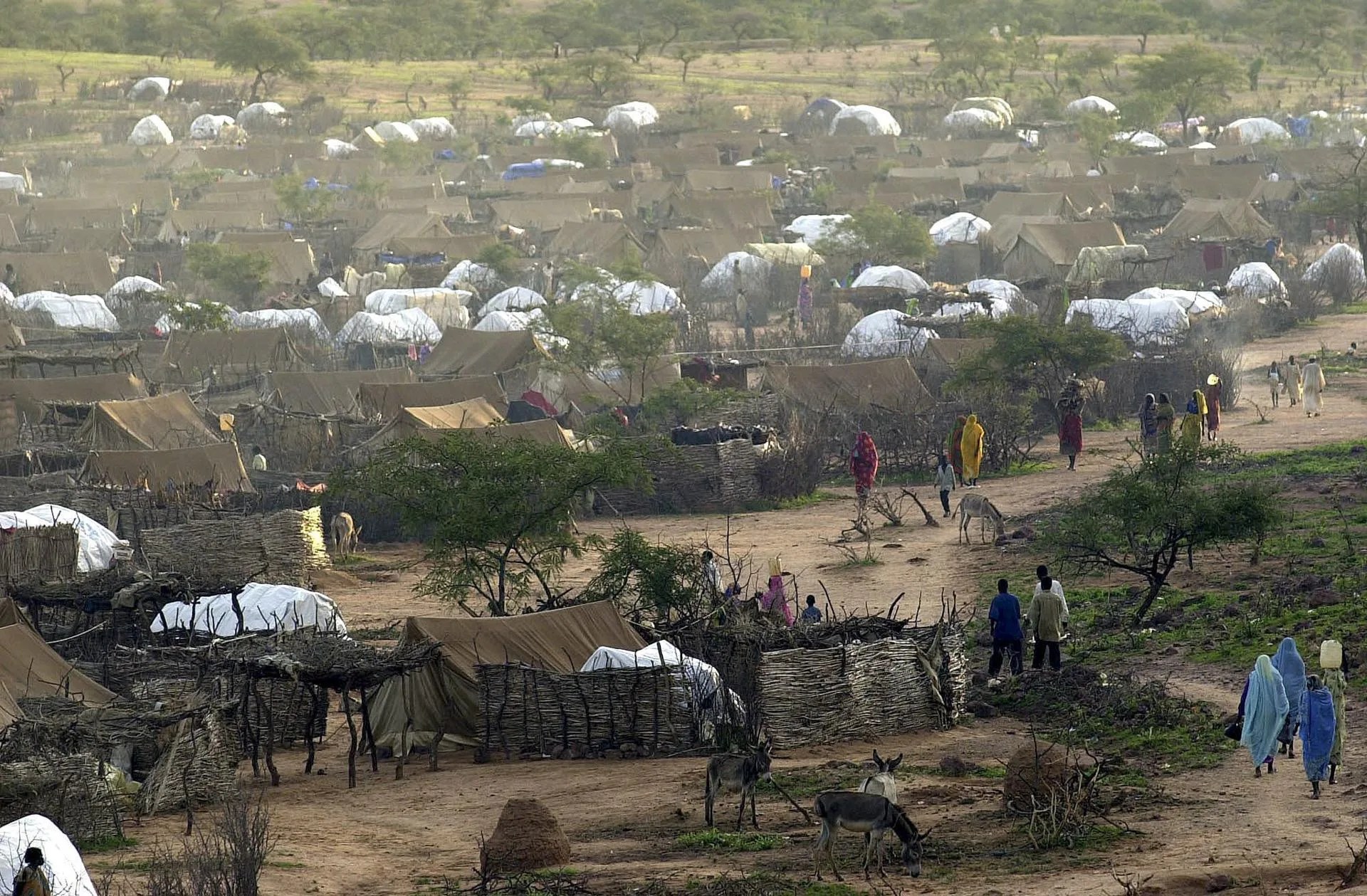 [FILE] - A view of a Sudanese refugee camp in Darfur, Sudan, Aug. 14, 2004. EPA-STEPHEN MORRISON