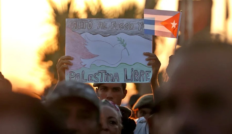 Cuba moviliza a miles de personas por Palestina horas después del acuerdo de paz entre Hamás e Israel