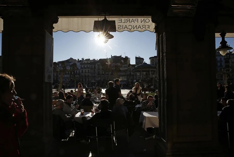 Terrazas de la Plaza del Castillo de Pamplona