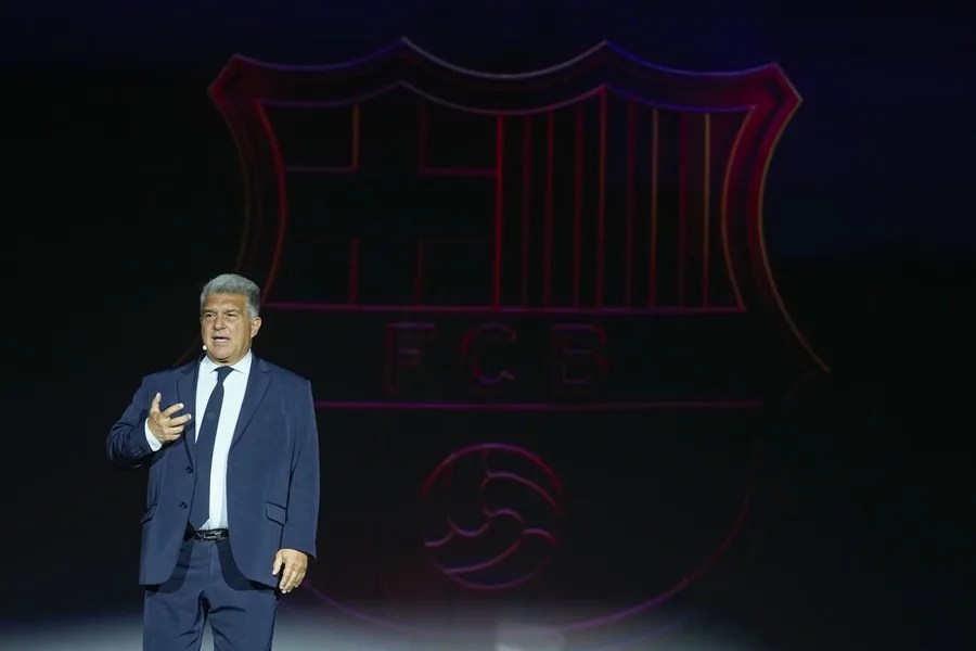 El presidente del FC Barcelona, Joan Laporta