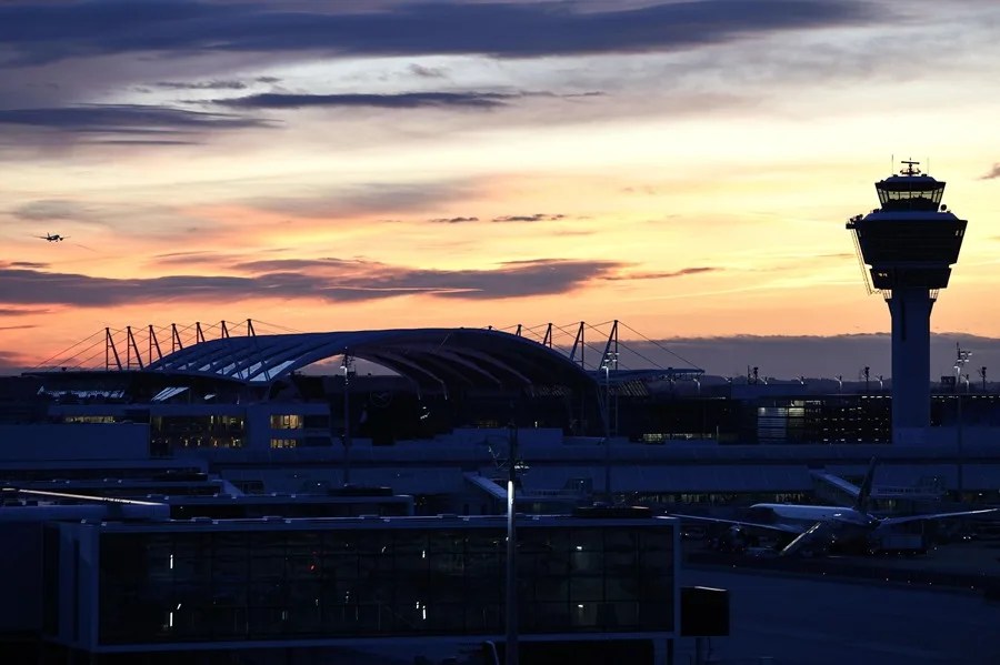 Vista exterior del Aeropuerto Internacional de Múnich