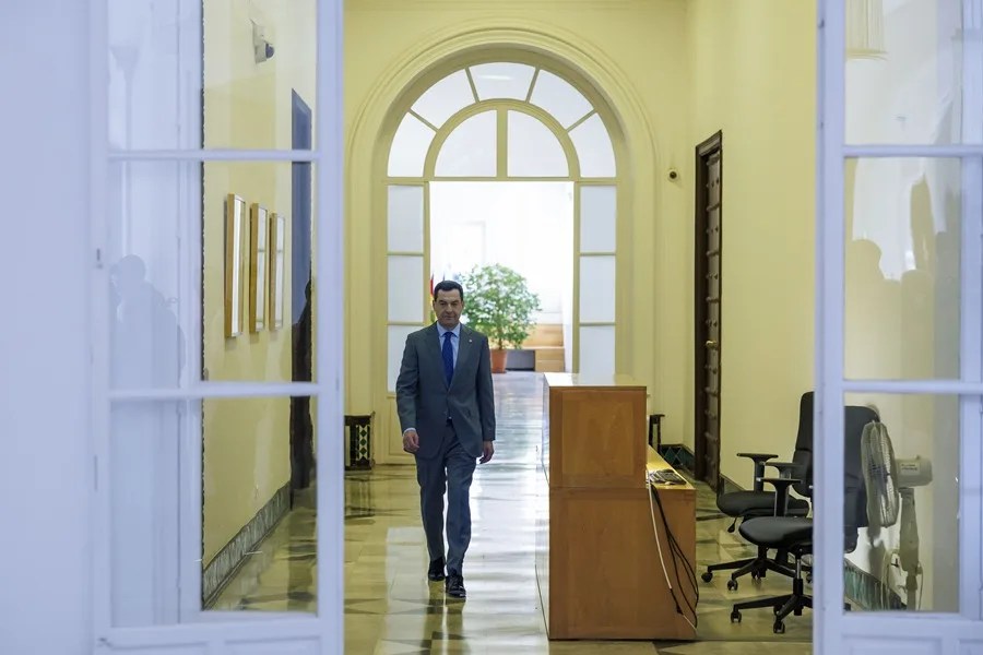 El presidente de la Junta de Andalucía, Juanma Moreno