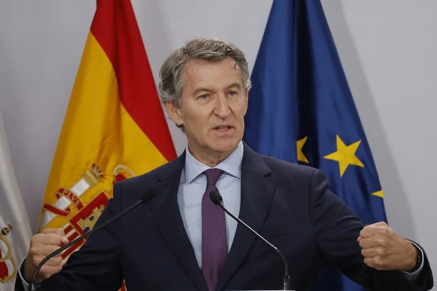 El presidente del Partido Popular, Alberto Núñez Feijóo