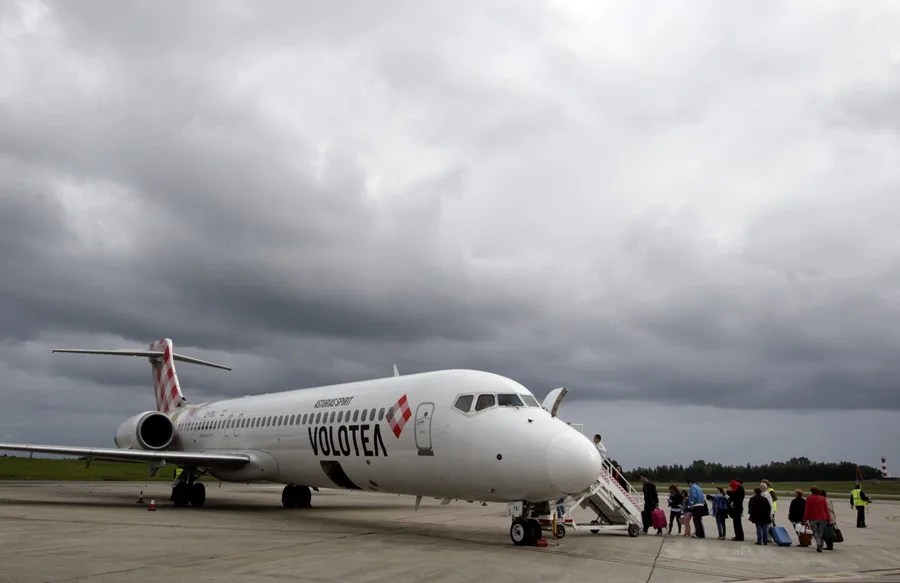 Un avión de la compañía aérea Volotea