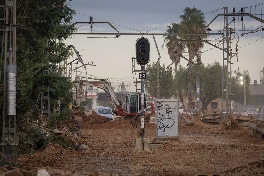 Vista de la localidad valenciana de Paiporta, tras la dana.