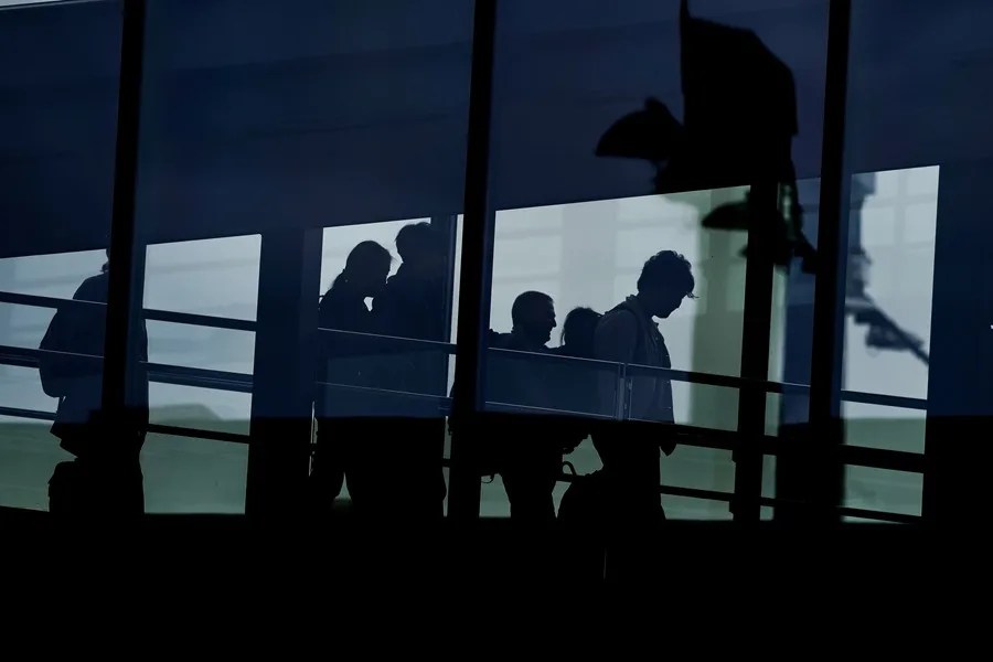 Pasajeros en el aeropuerto de Berlín-Brandeburgo