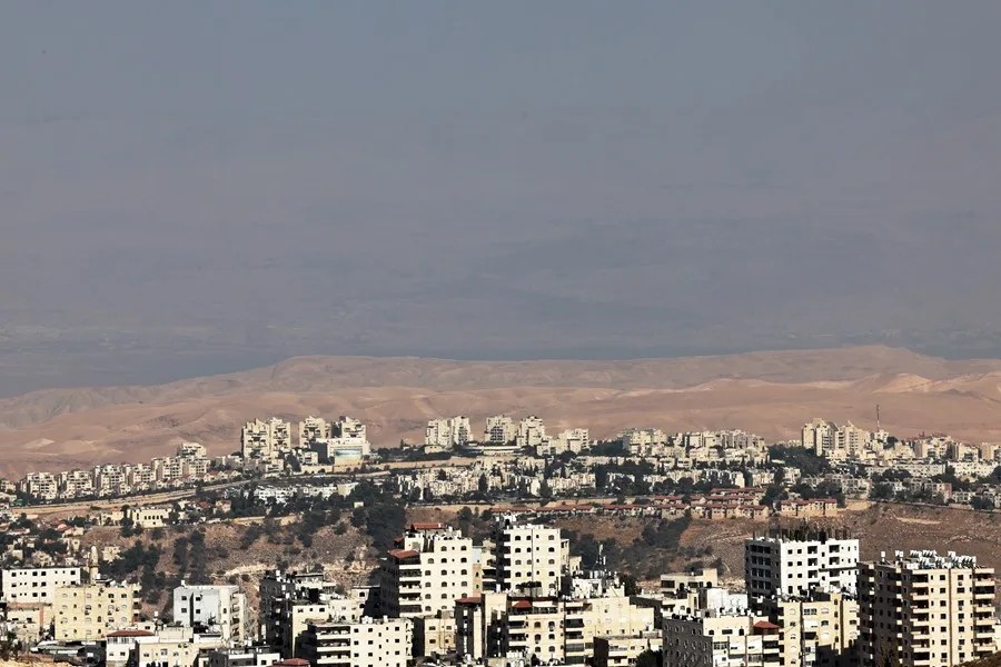 Vista del asentamiento de Ma'ale Adumim, en Cisjordania, entre Jerusalén y el Mar Muerto