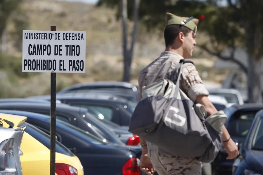 Imagen de archivo de un legionario en el cuartel de la Legión Álvarez Sotomayor de Viator (Almería)
