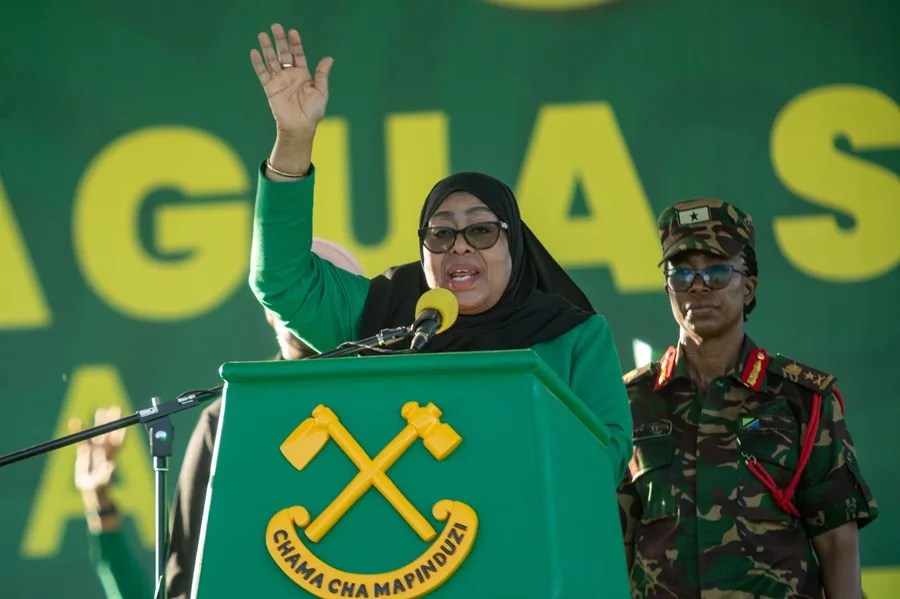 La presidenta de Tanzania, Samia Suluhu Hassan