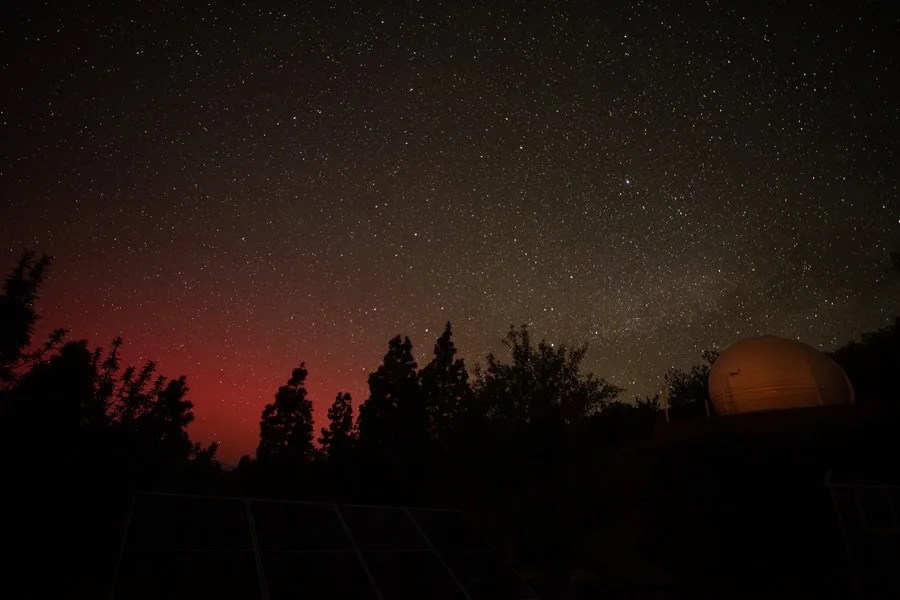Imagen de archivo de una tormenta solar.