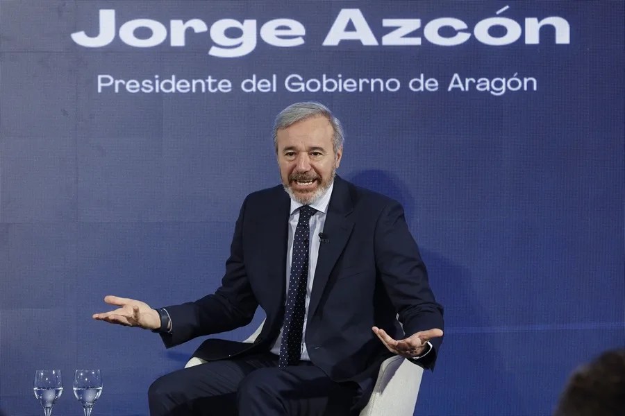 El presidente de Aragón, Jorge Azcón,