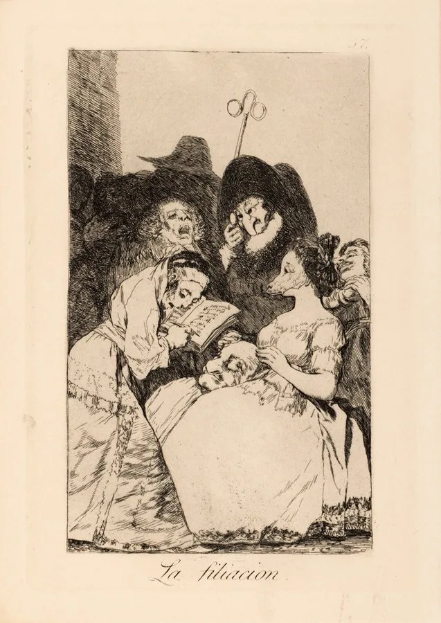 Grabado 'La Filiación-Capricho nº 57', de Francisco Goya que perteneció al dictador comunista Nicolae Ceasescu.