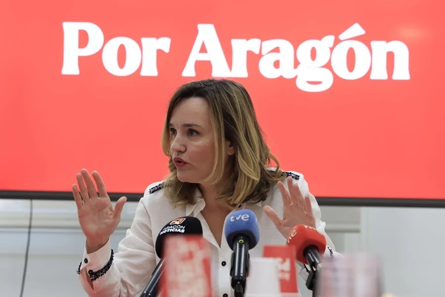 La candidata del PSOE a la presidencia del Gobierno de Aragón, Pilar Alegría