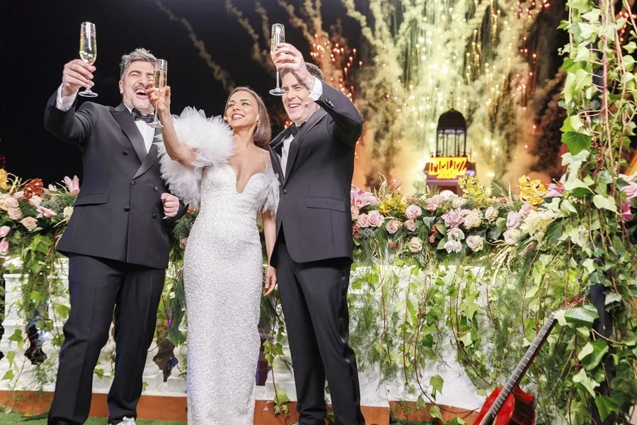 La cantante Chenoa y el dúo Estopa