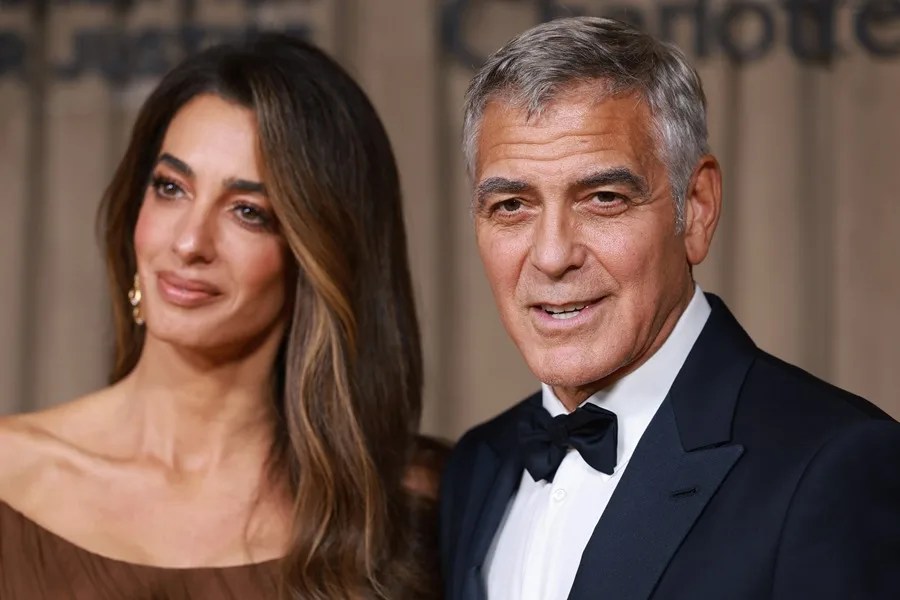 Amal Clooney y George Clooney.