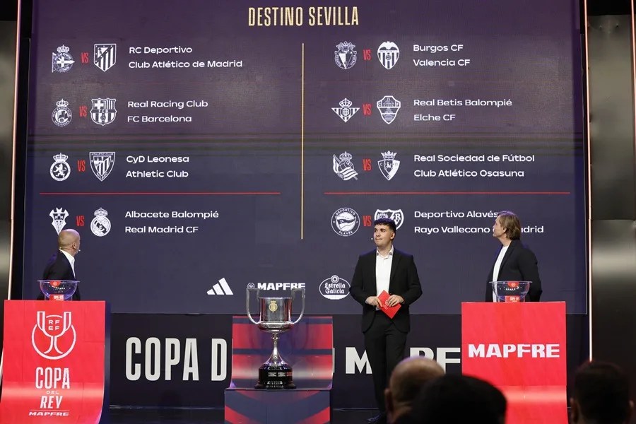 Cuadro del sorteo de Copa del Rey.