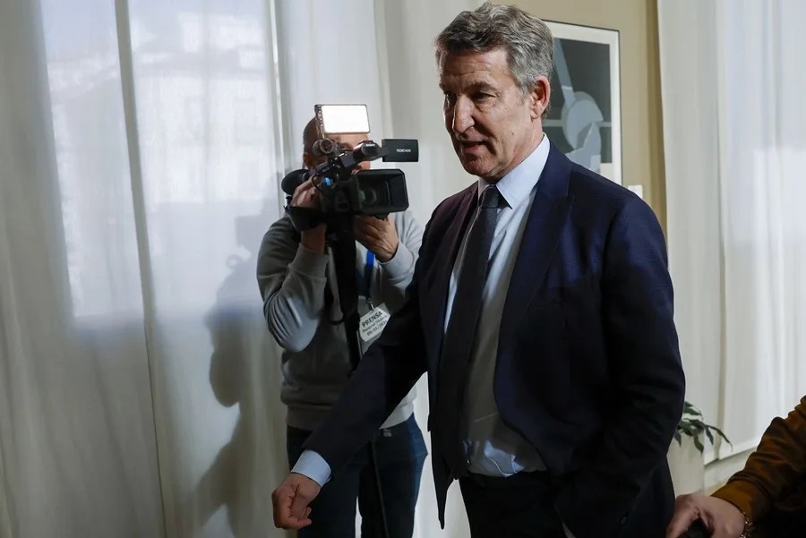 El presidente del PP, Alberto Núñez Feijóo