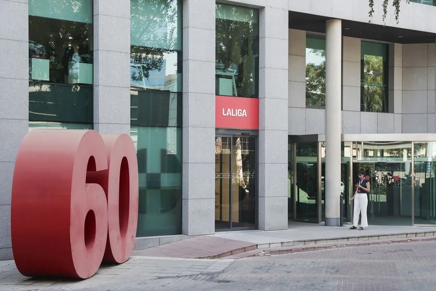 Entrada al edificio, sede de LaLiga