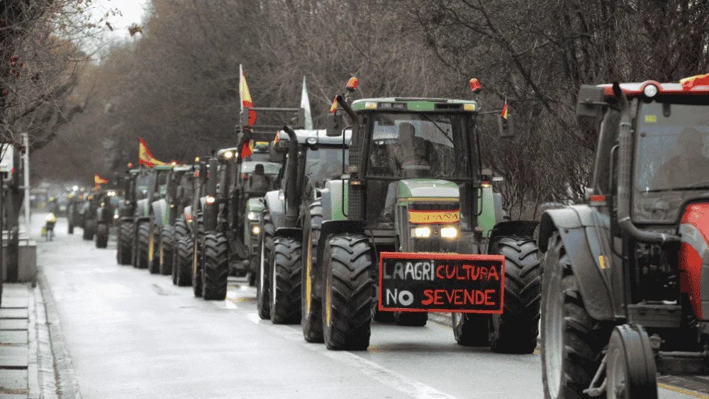 Imágen de la tractorada en Granada