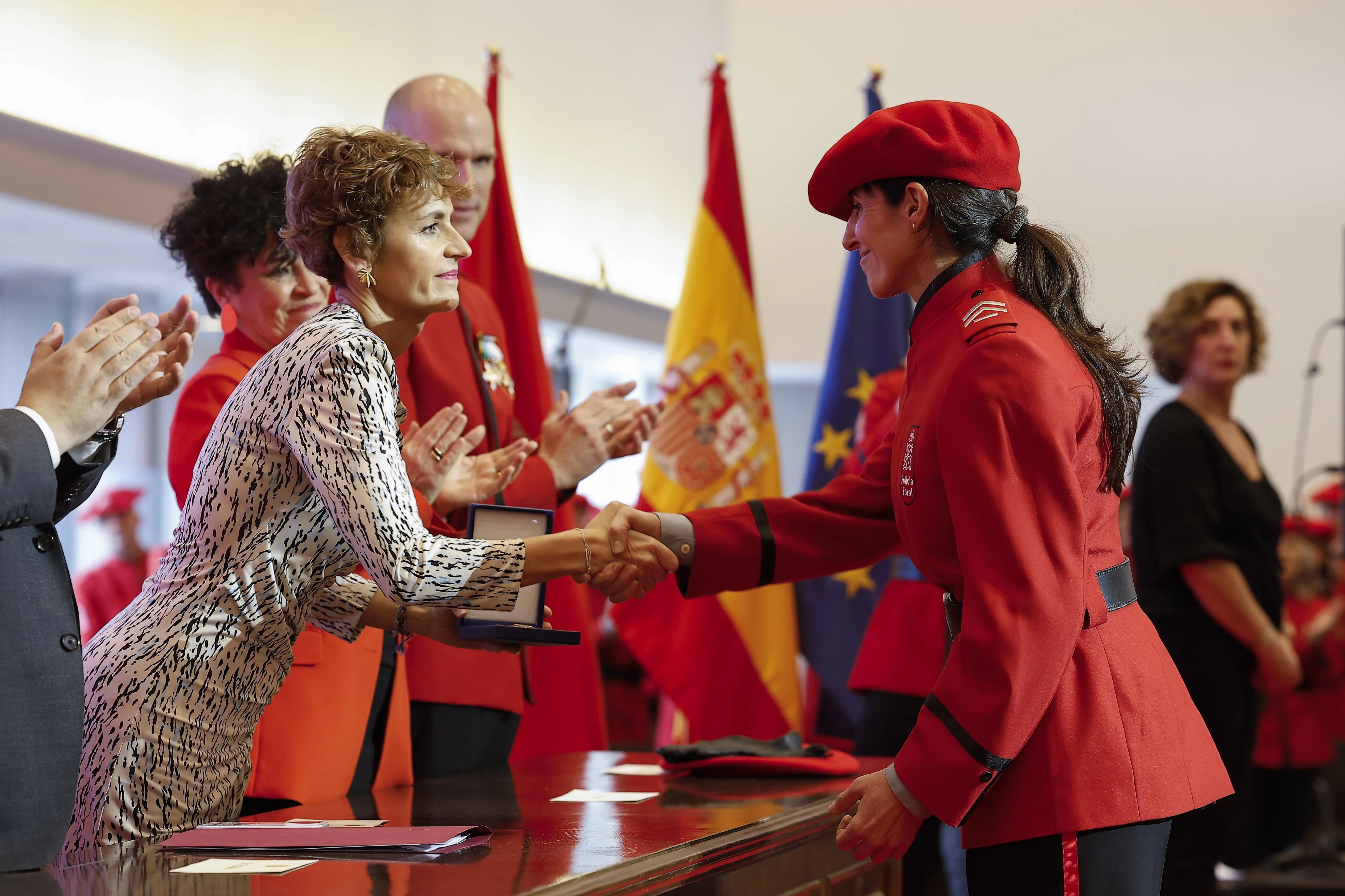 Imagen del acto institucional del Día del patrón de la Policía foral