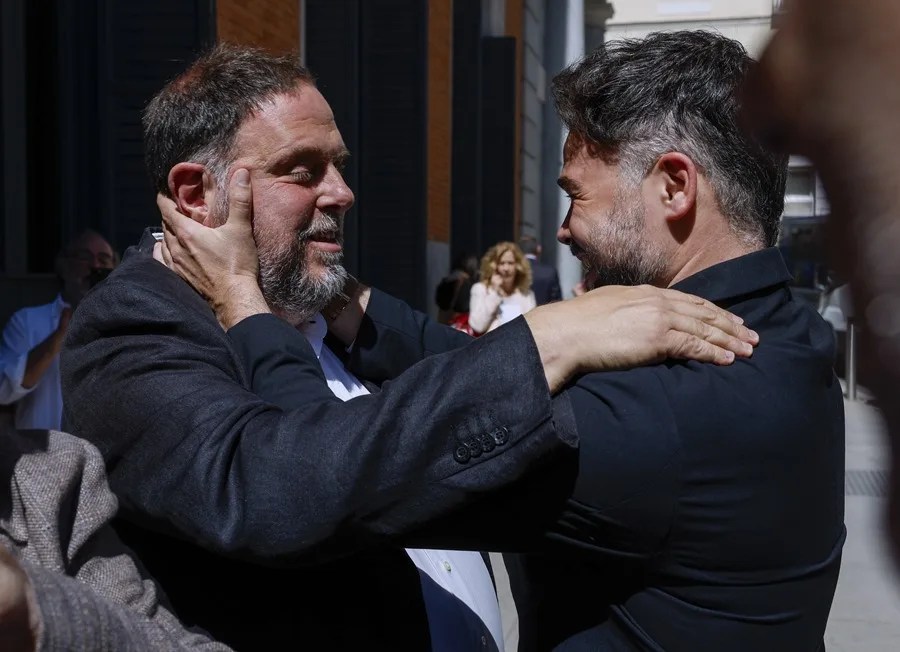 En la imagen, Oriol Junqueras y Gabriel Rufian.