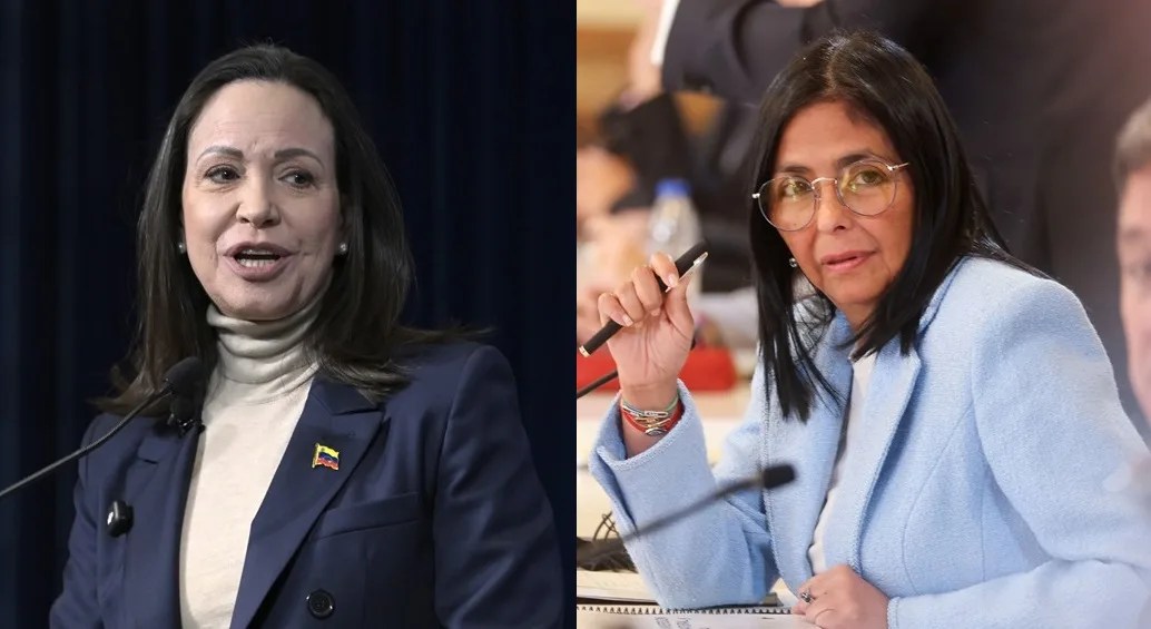 Delcy Rodríguez dice que María Corina Machado tendrá que "responder ante Venezuela" si regresa al país