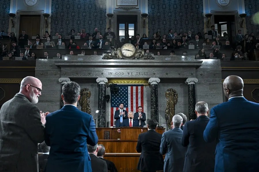 El presidente Donald Trump pronuncia el primer discurso sobre el Estado de la Unión