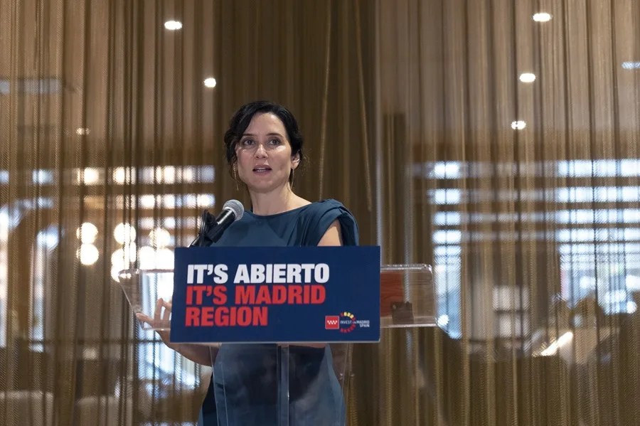 La presidenta de la Comunidad de Madrid, Isabel Díaz Ayuso