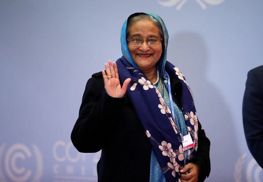 La ex primera ministra de Bangladés Sheikh Hasina