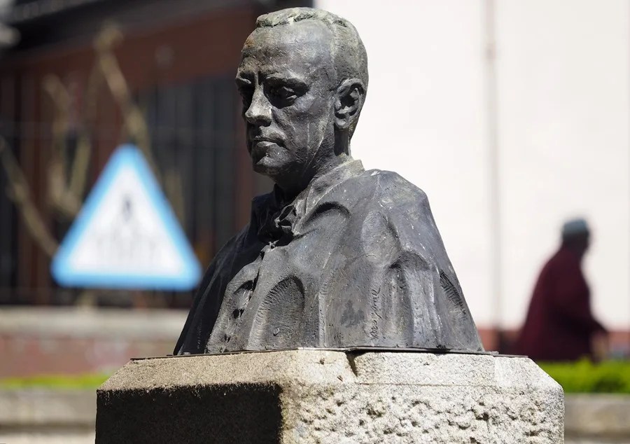 El busto de Manuel Fraga, en Vilalba (Lugo).
