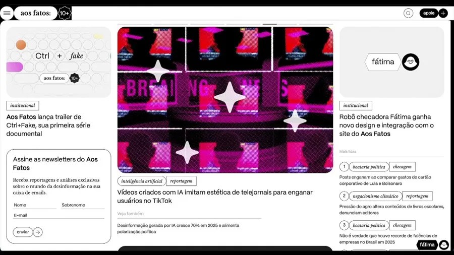 Aos Fatos, organización de periodismo de verificación de Brasil, ha sido galardonada con el Premio Internacional Rey de España de Periodismo en la categoría de Medio de Comunicación de Iberoamérica