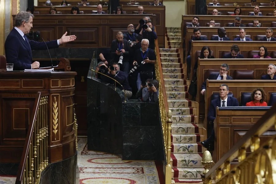 El presidente del PP, Alberto Núñez Feijóo