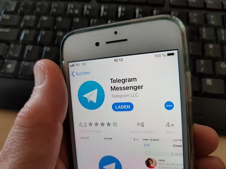 Vista de la aplicación Telegram Messenger.