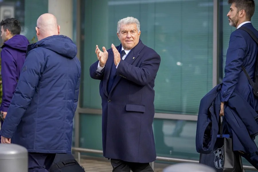 El presidente del FC Barcelona, Joan Laporta