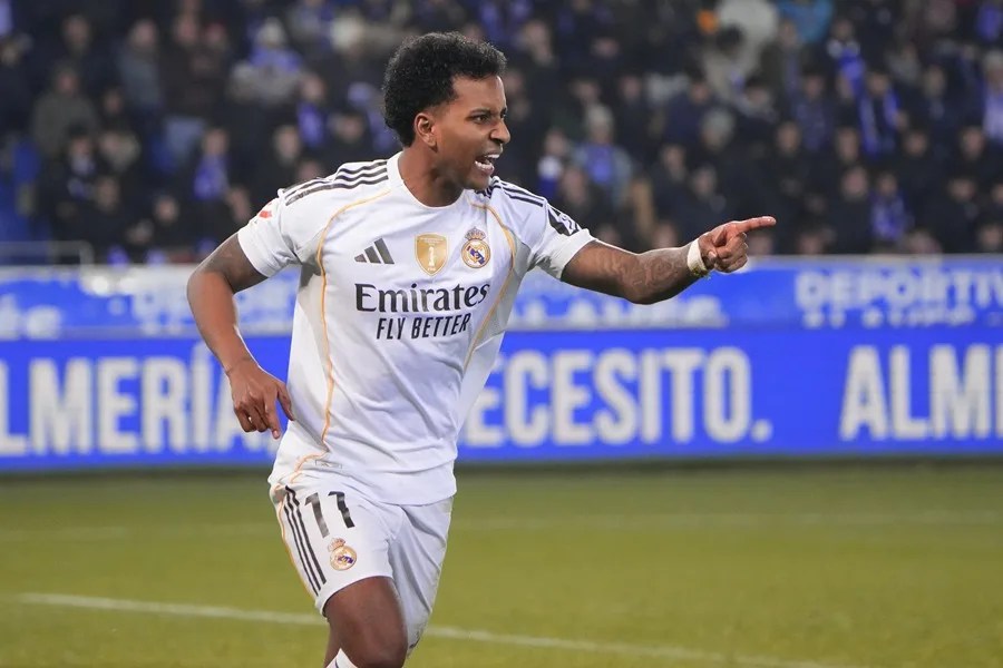 El delantero del Real Madrid Rodrygo.