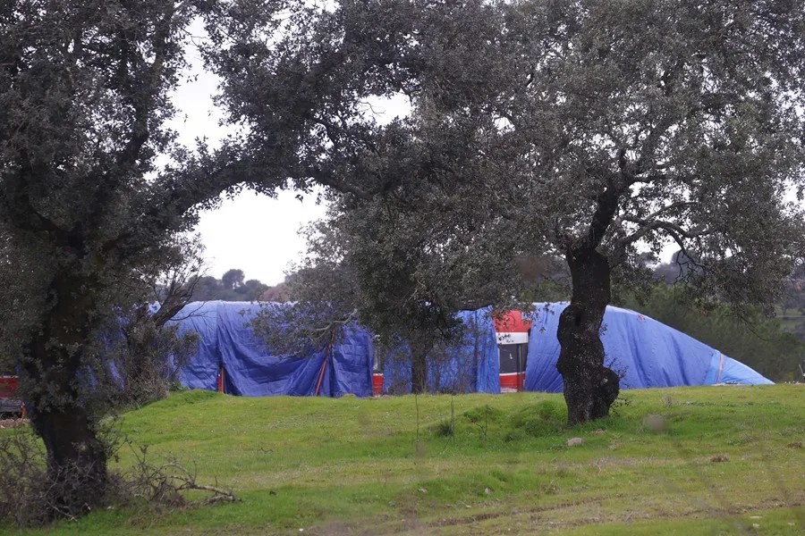 Zona cero del lugar del accidente de trenes