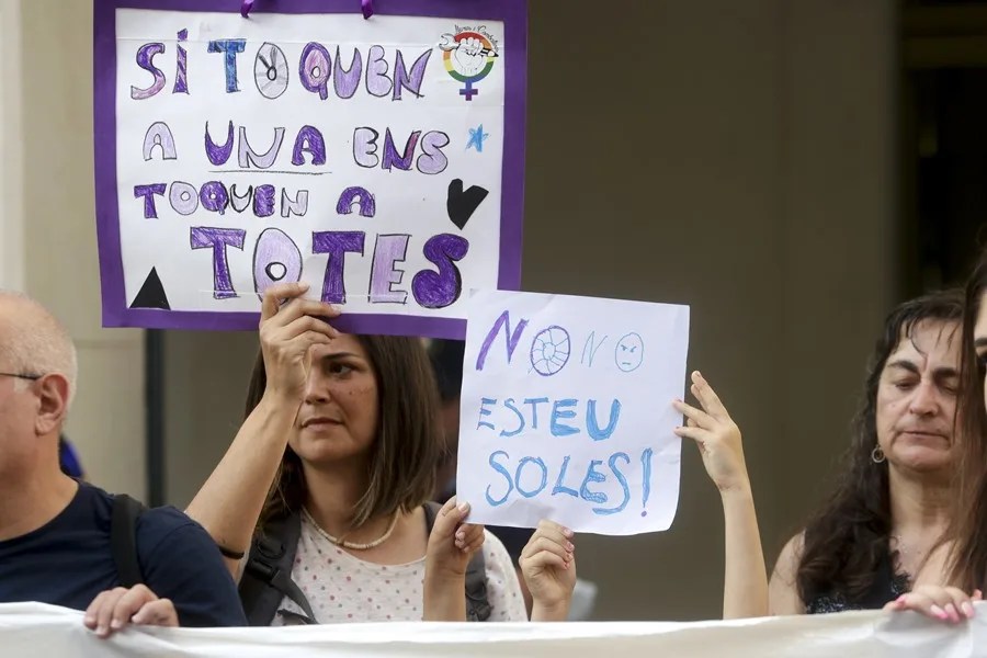 Concentración contra las agresiones sexuales.