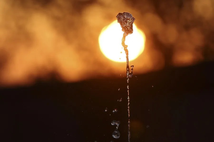 Puesta de sol este sábado en Vigo