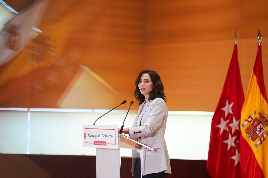 La presidenta madrileña, Isabel Díaz Ayuso