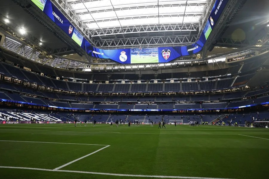 Vista del estadio Santiago Bernabéu.
