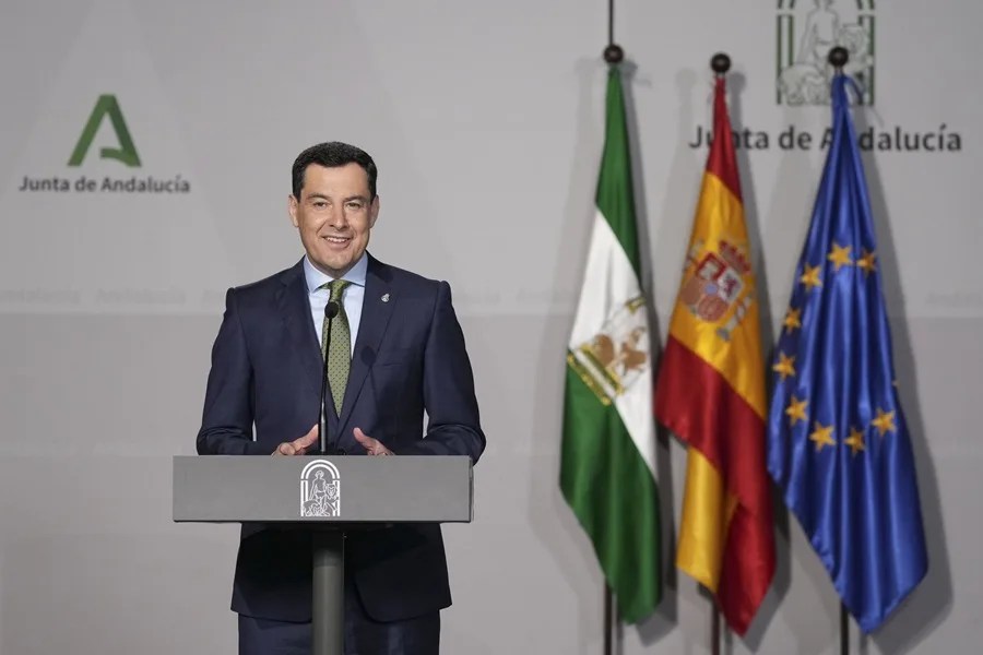 El presidente de la Junta de Andalucía, Juanma Moreno