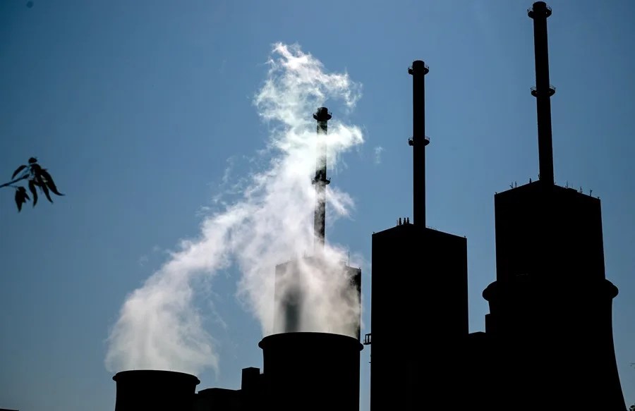 Una central combinada de calor y energía.