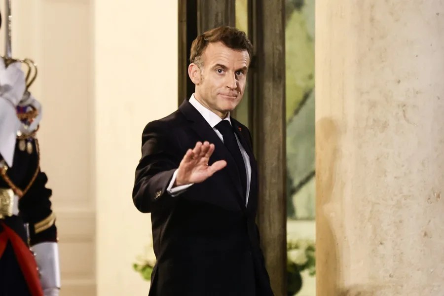 El presidente francés, Emmanuel Macron, ayer en París.