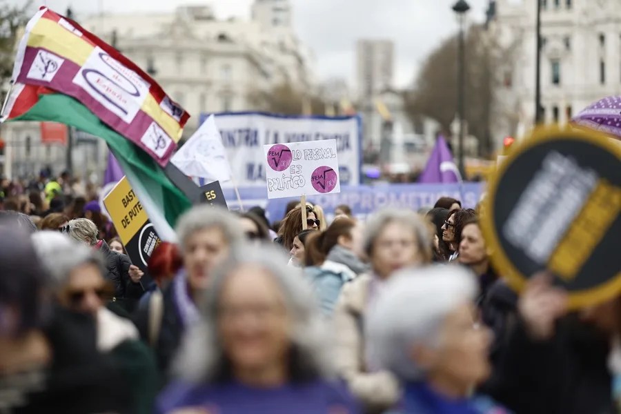 Manifestación con motivo del 8 de marzo, Día Internacional de las Mujeres.