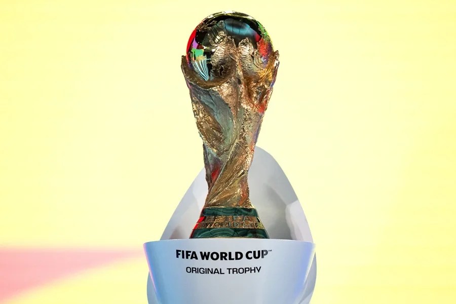 El trofeo de la Copa Mundial de la FIFA.
