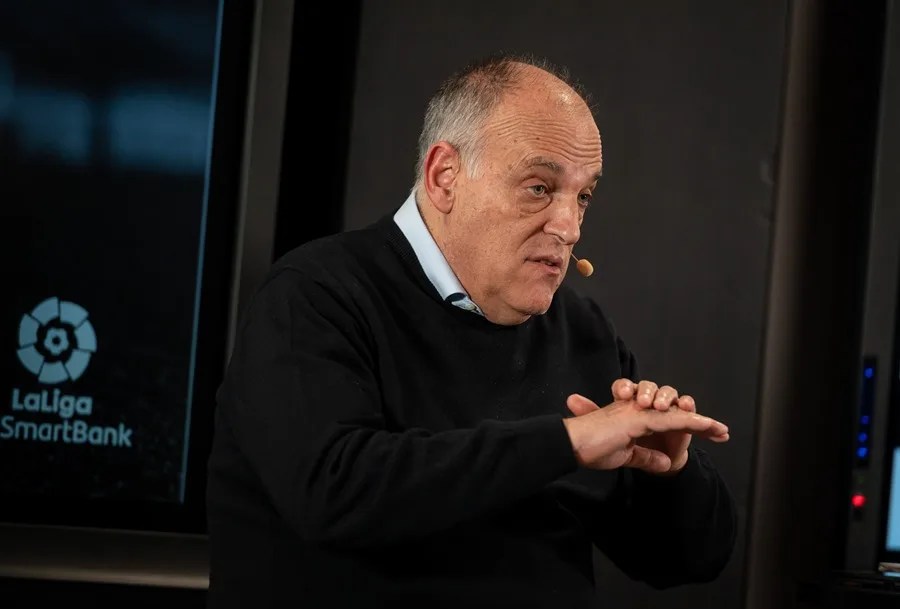 El presidente de la Liga Nacional de Fútbol Profesional (LNFP), Javier Tebas