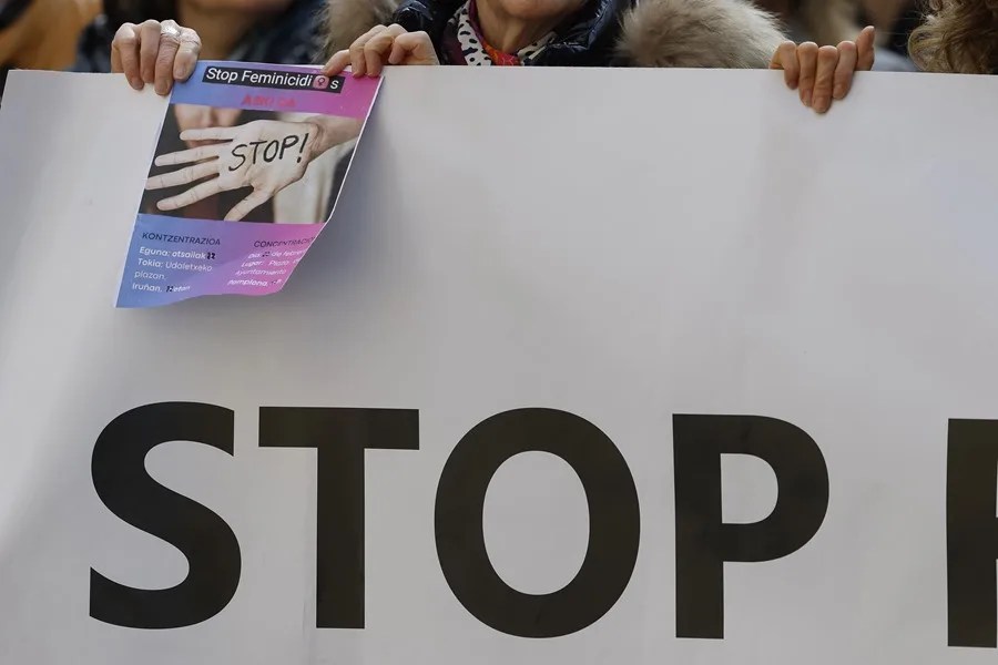 Una protesta por un asesinato machista.